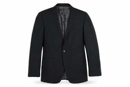 1860 Menswear Mens Black Polyester Jacket Suit Jacket Size 42 Regular
