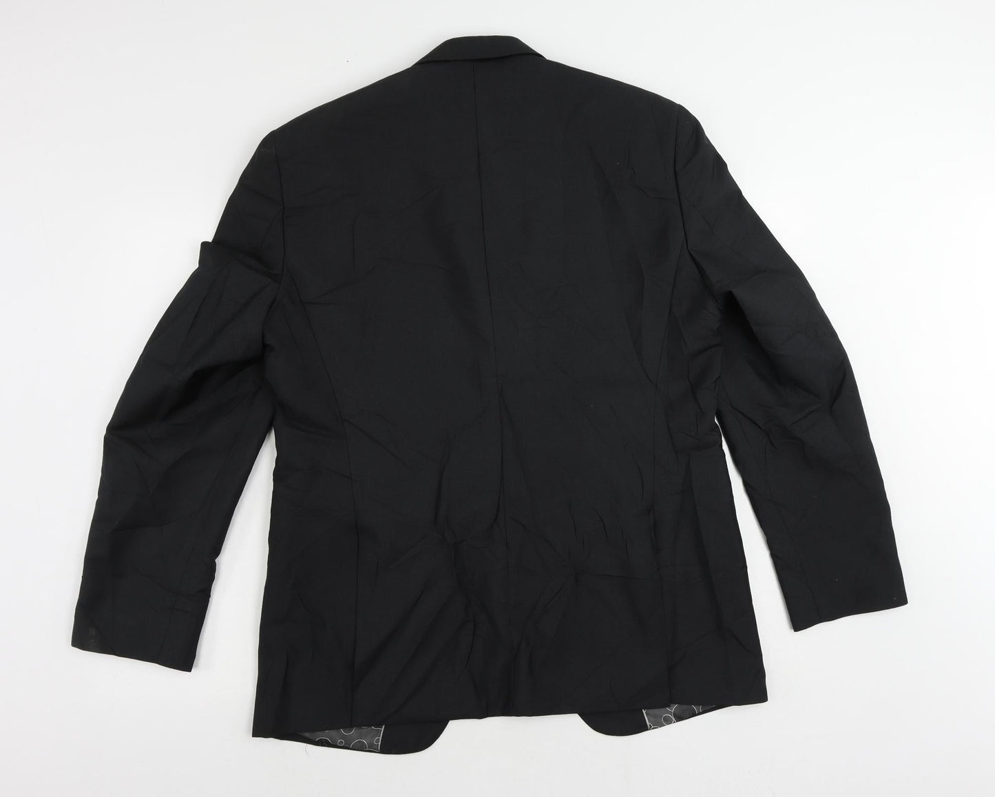 1860 Menswear Mens Black Polyester Jacket Suit Jacket Size 42 Regular