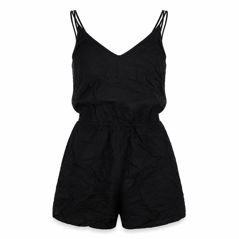 Womens UK Size 6 H&M One-Piece Black Playsuit