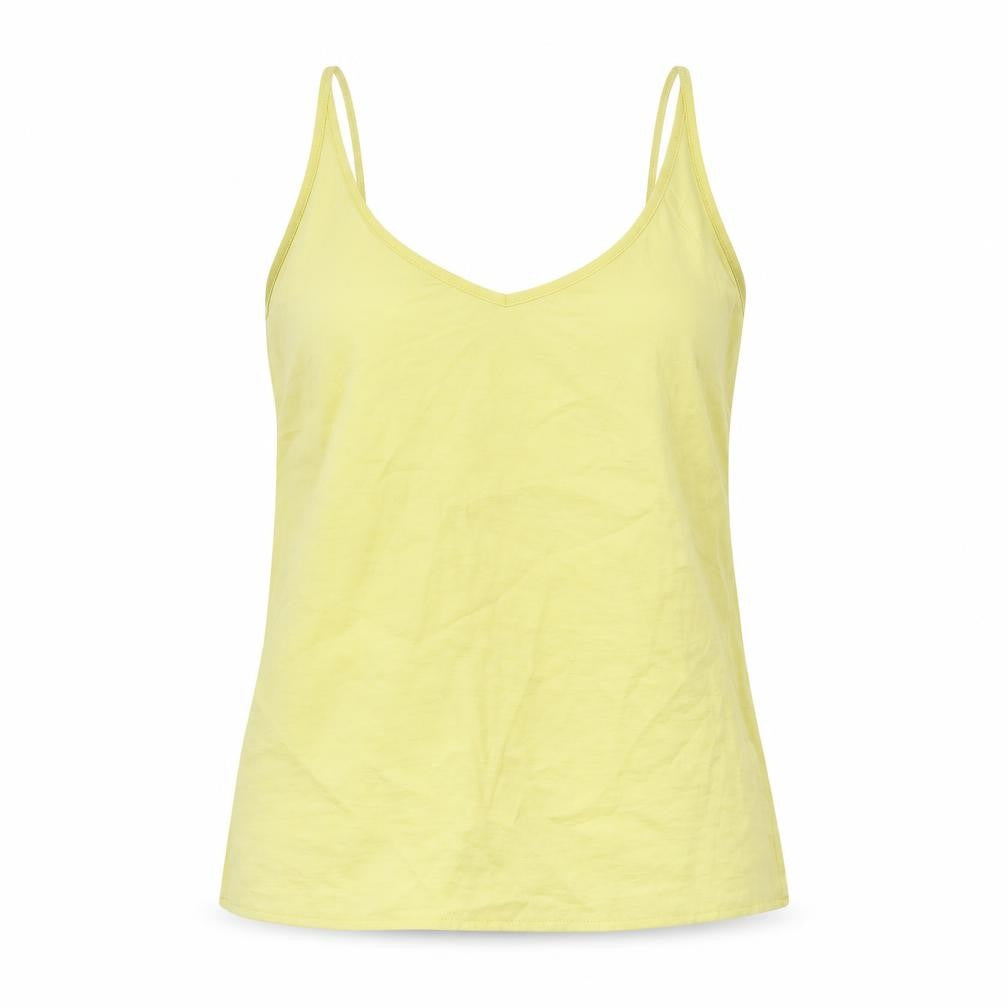 Womens UK Size M VILA Yellow Camisole Tank