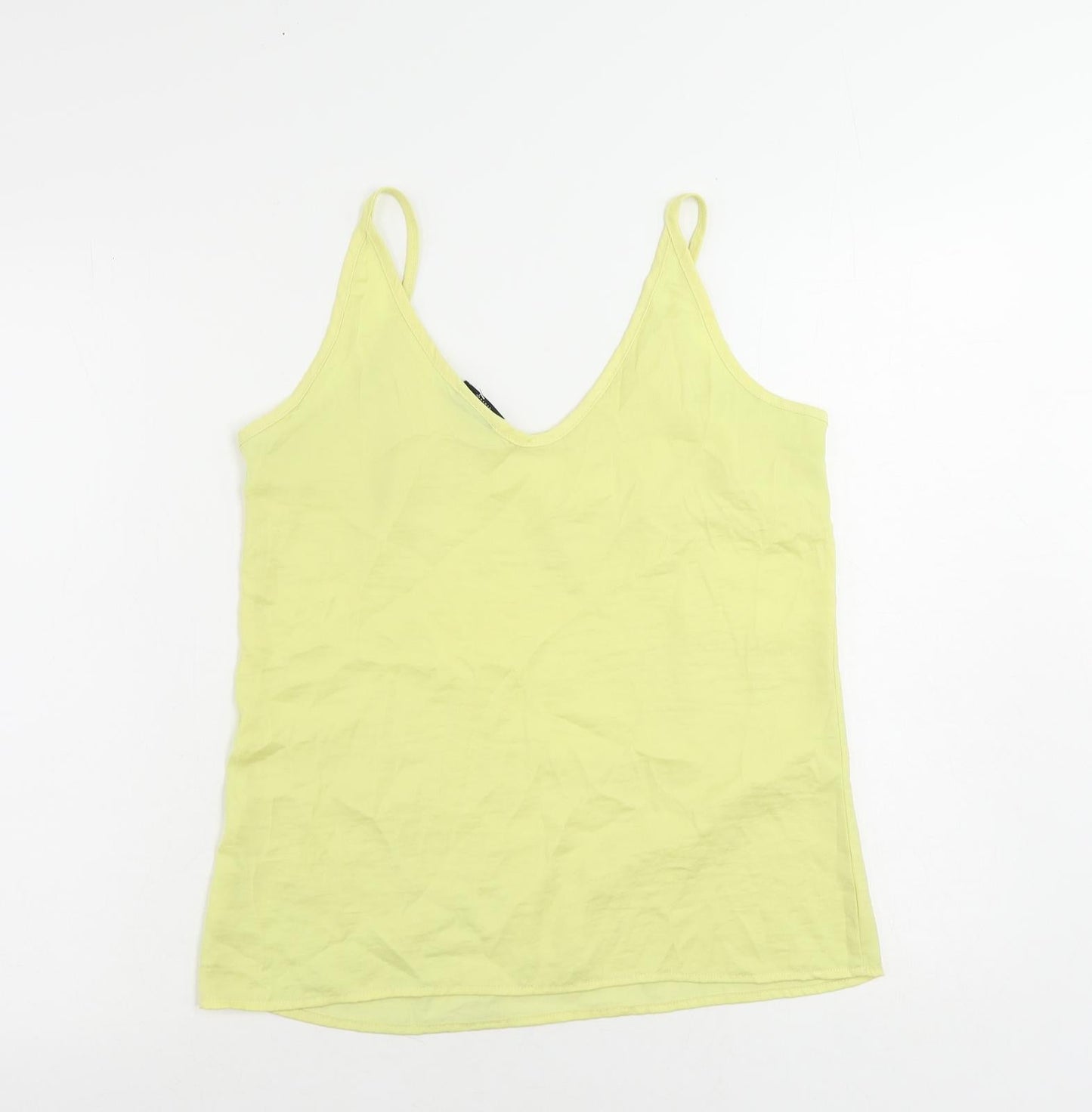 Womens UK Size M VILA Yellow Camisole Tank