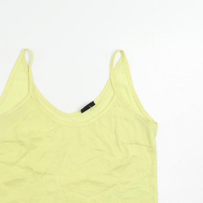 Womens UK Size M VILA Yellow Camisole Tank