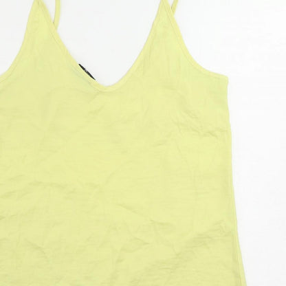 Womens UK Size M VILA Yellow Camisole Tank