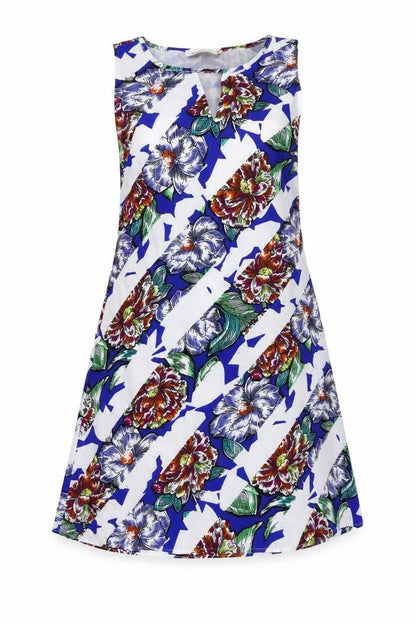 Louche Womens Multicoloured Floral Polyester A-Line Size 10 Round Neck Pullover