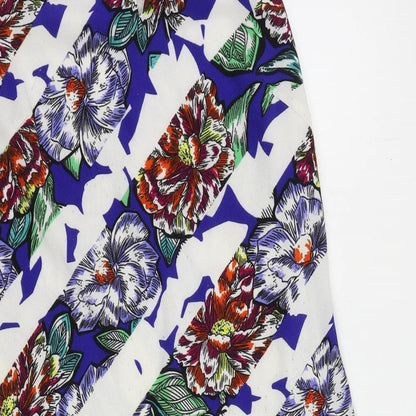 Louche Womens Multicoloured Floral Polyester A-Line Size 10 Round Neck Pullover
