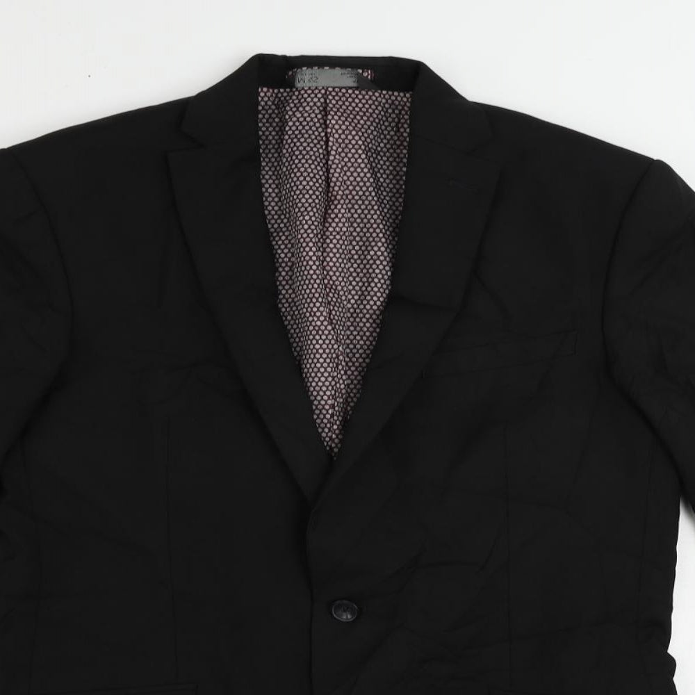 Mens UK Size 40 Marks and Spencer Regular Black Suit Jacket