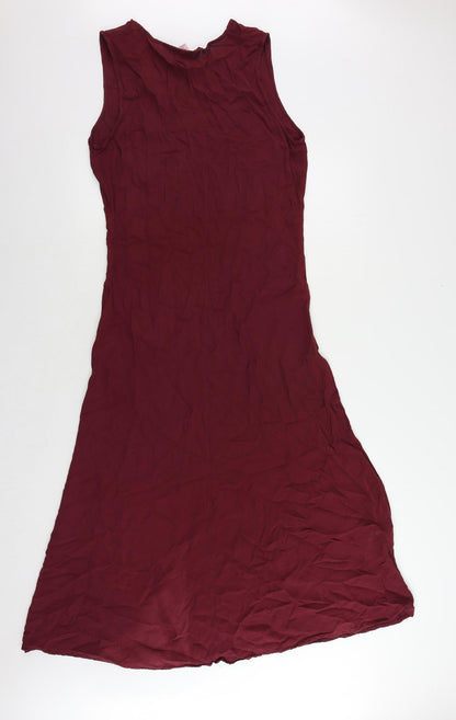 Nougat Womens Purple Viscose Maxi Size M V-Neck
