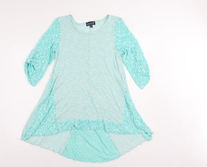 Womens UK Size 12 Saloos Green Tunic Blouse