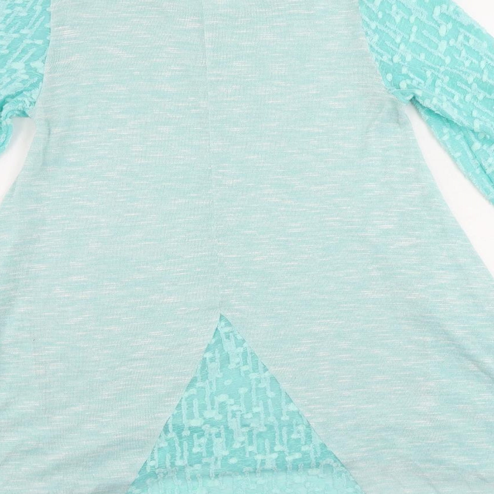 Womens UK Size 12 Saloos Green Tunic Blouse