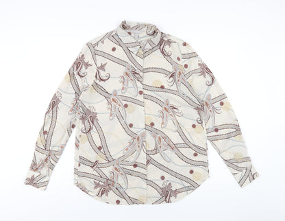Womens UK Size 8 H&M Multicoloured Basic Button-Up
