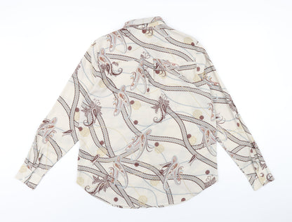 Womens UK Size 8 H&M Multicoloured Basic Button-Up