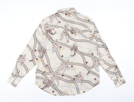 Womens UK Size 8 H&M Multicoloured Basic Button-Up