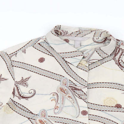 Womens UK Size 8 H&M Multicoloured Basic Button-Up