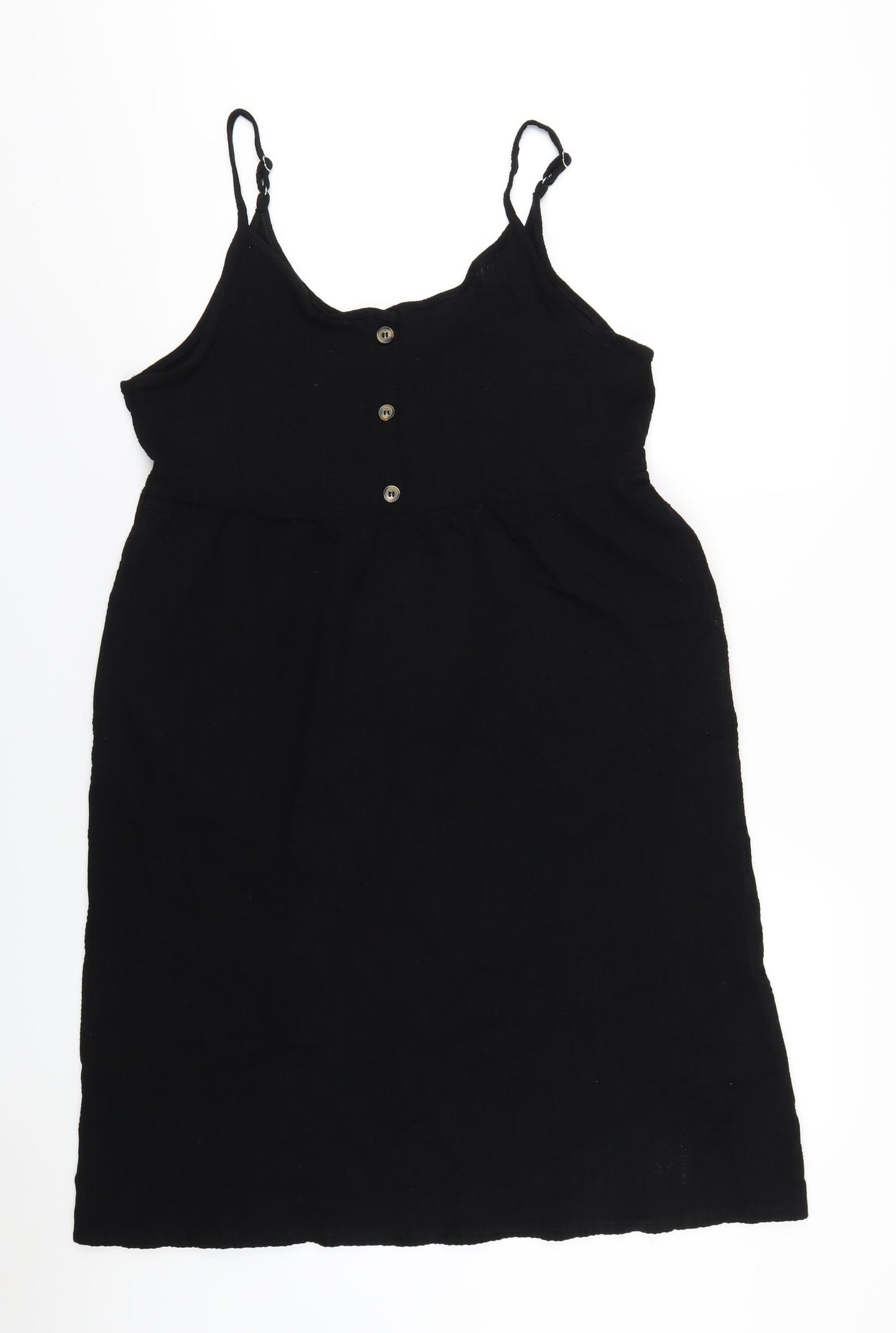 NEXT Womens Black Cotton A-Line Size 18 Round Neck Pullover