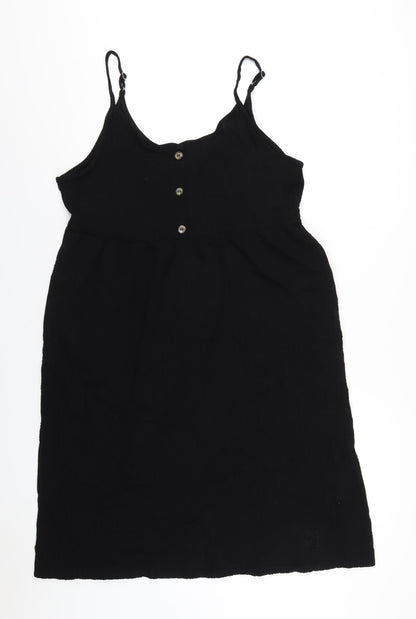 NEXT Womens Black Cotton A-Line Size 18 Round Neck Pullover