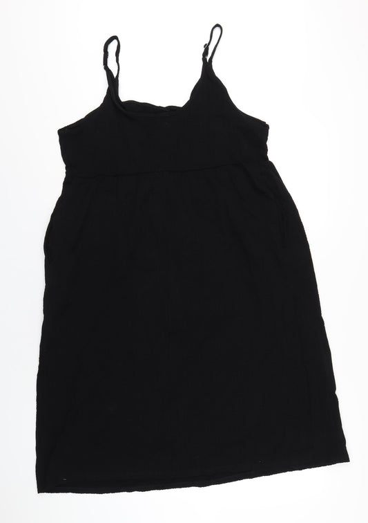 NEXT Womens Black Cotton A-Line Size 18 Round Neck Pullover