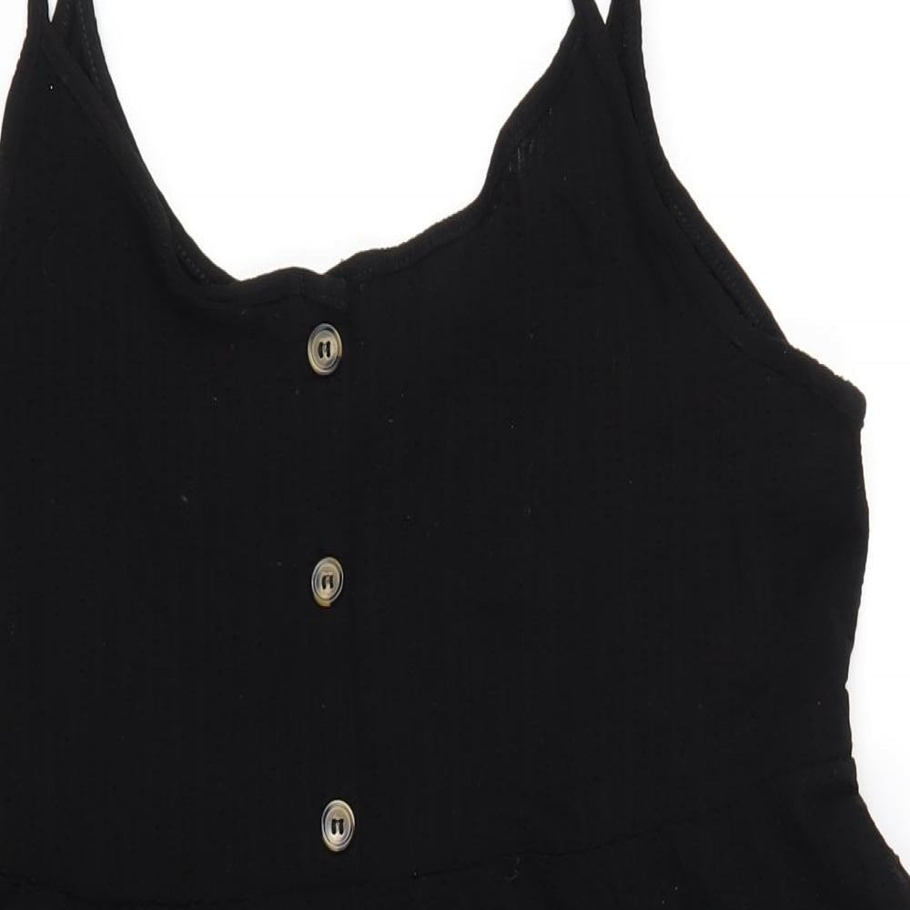 NEXT Womens Black Cotton A-Line Size 18 Round Neck Pullover