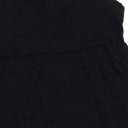 NEXT Womens Black Cotton A-Line Size 18 Round Neck Pullover