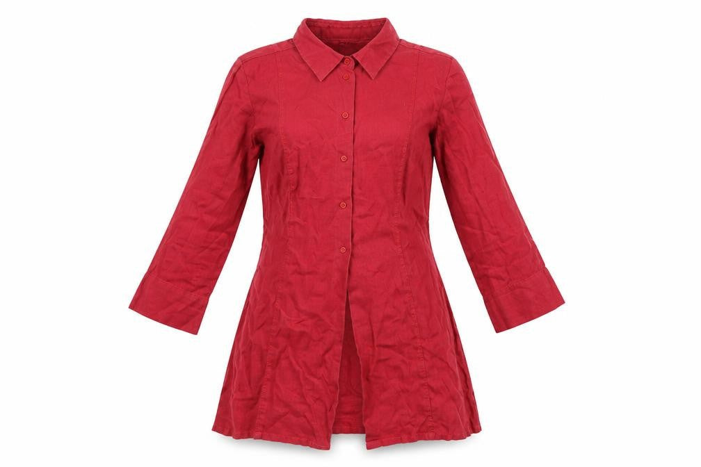 Womens UK Size 10 Mexx Red Basic Button-Up