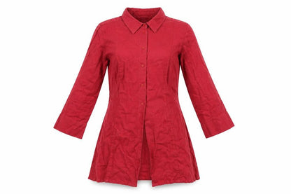Womens UK Size 10 Mexx Red Basic Button-Up