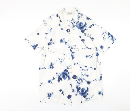 Womens UK Size 16 essence White Basic Button-Up