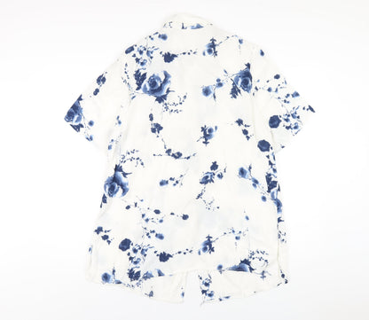 Womens UK Size 16 essence White Basic Button-Up