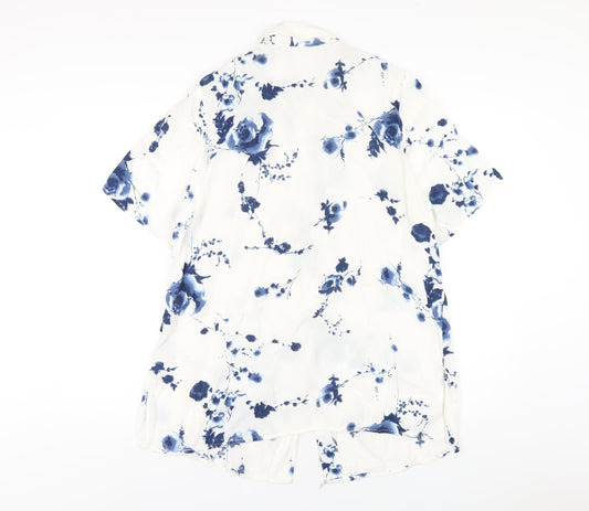 Womens UK Size 16 essence White Basic Button-Up