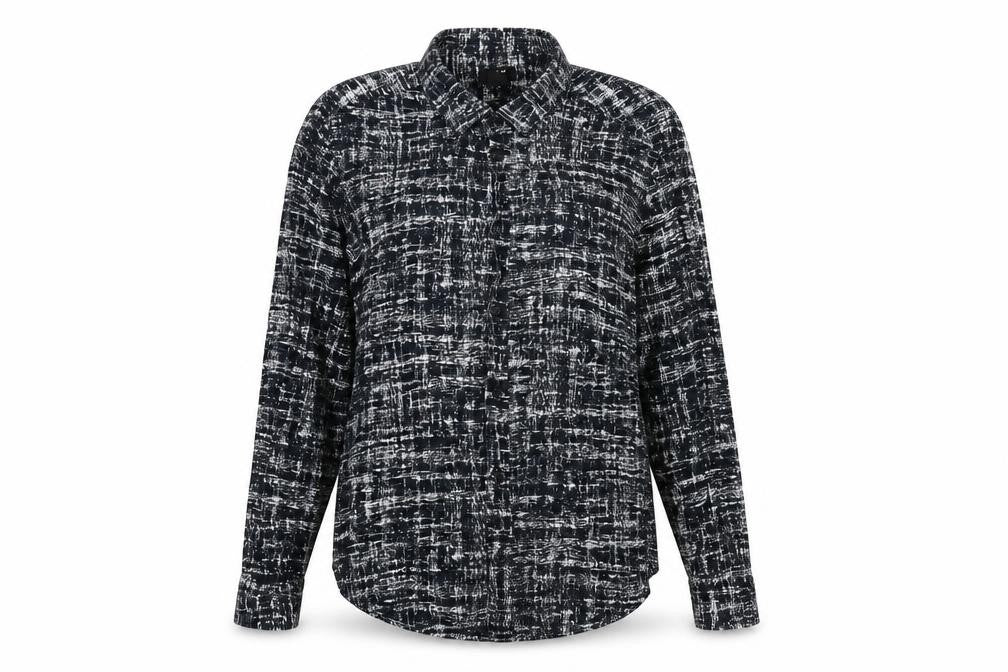 Womens UK Size S H&M Black Basic Button-Up