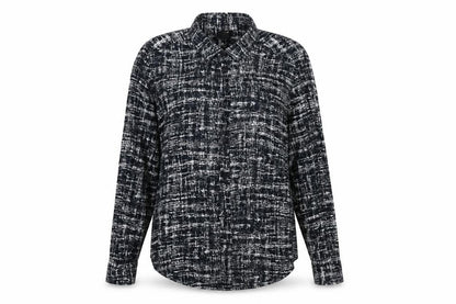 Womens UK Size S H&M Black Basic Button-Up