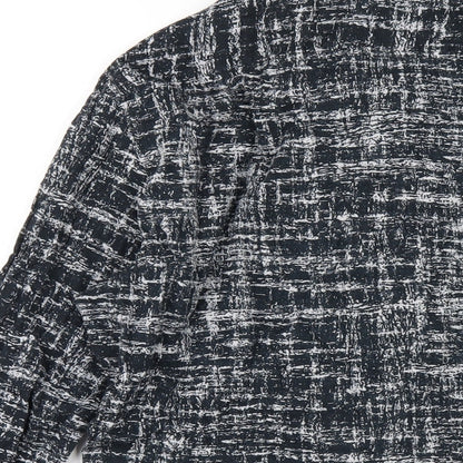 Womens UK Size S H&M Black Basic Button-Up