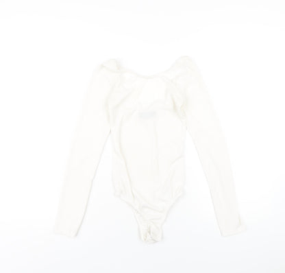 Womens UK Size 6 PRETTYLITTLETHING One-Piece Ivory Bodysuit