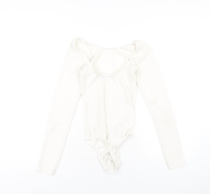 Womens UK Size 6 PRETTYLITTLETHING One-Piece Ivory Bodysuit