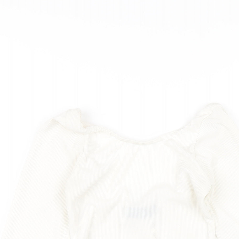 Womens UK Size 6 PRETTYLITTLETHING One-Piece Ivory Bodysuit