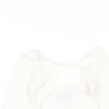 Womens UK Size 6 PRETTYLITTLETHING One-Piece Ivory Bodysuit