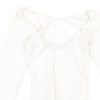 Womens UK Size 6 PRETTYLITTLETHING One-Piece Ivory Bodysuit