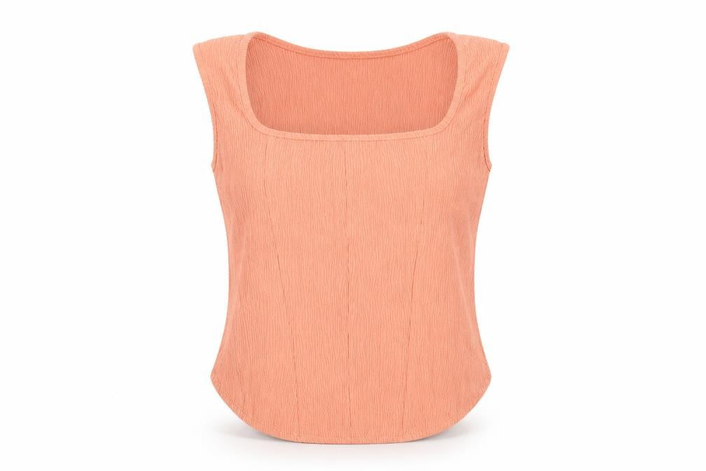 Womens UK Size 12 Boohoo Orange Basic T-Shirt