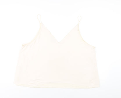 Womens UK Size XL H&M Ivory Camisole T-Shirt