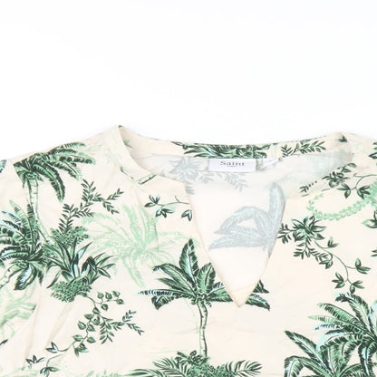 Womens UK Size S Saint Tropez Clothing Ivory Basic T-Shirt