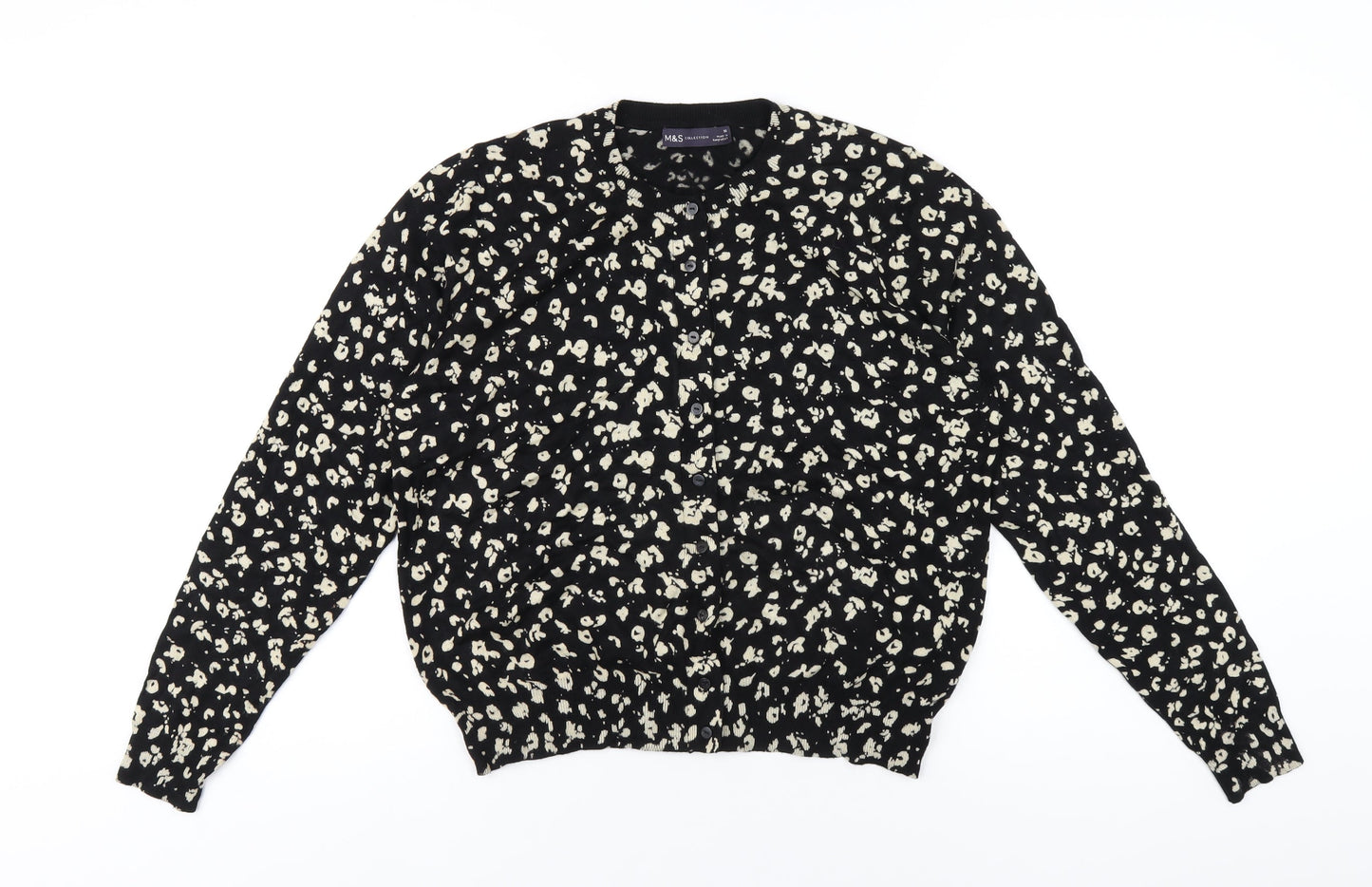 Womens UK Size 16 Marks and Spencer Black Cardigan Jumper