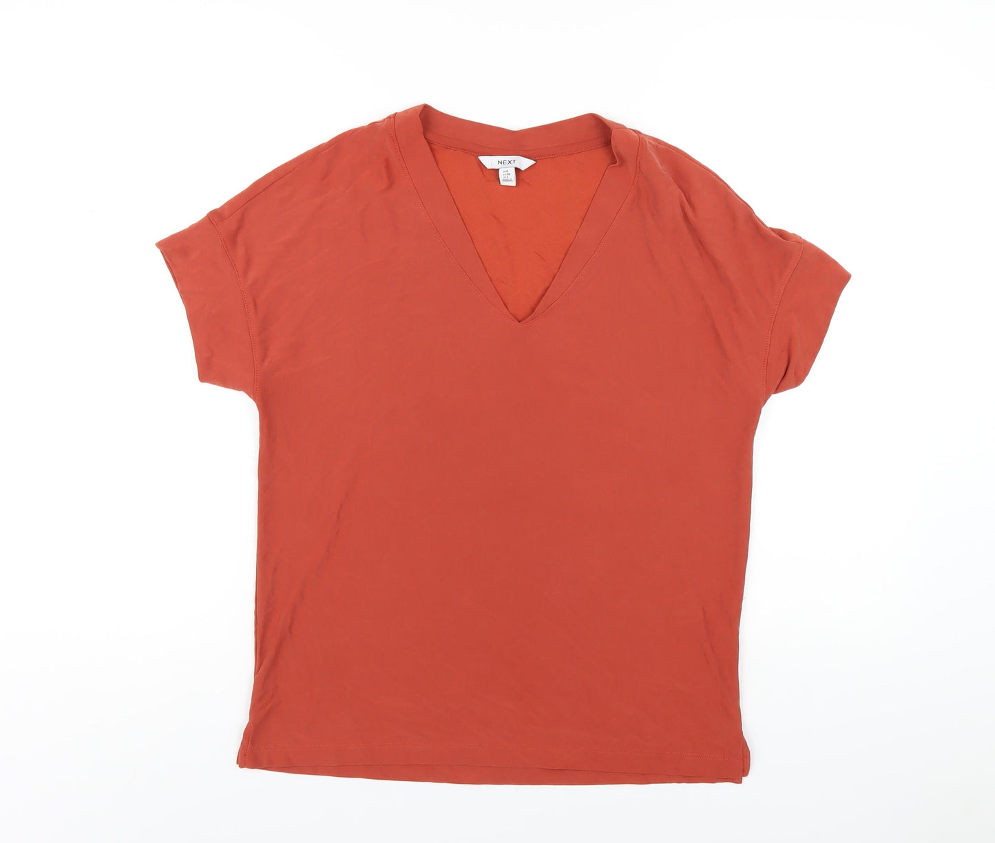 Womens UK Size 8 NEXT Orange Basic T-Shirt