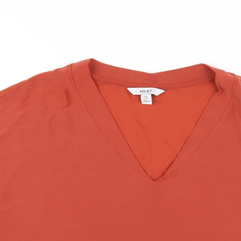 Womens UK Size 8 NEXT Orange Basic T-Shirt