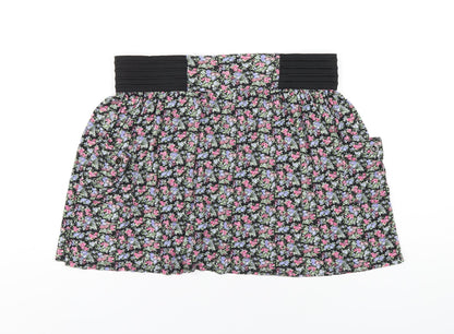 Jane Norman Womens Multicoloured Floral Viscose A-Line Skirt Size 12