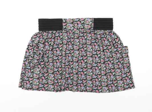 Jane Norman Womens Multicoloured Floral Viscose A-Line Skirt Size 12