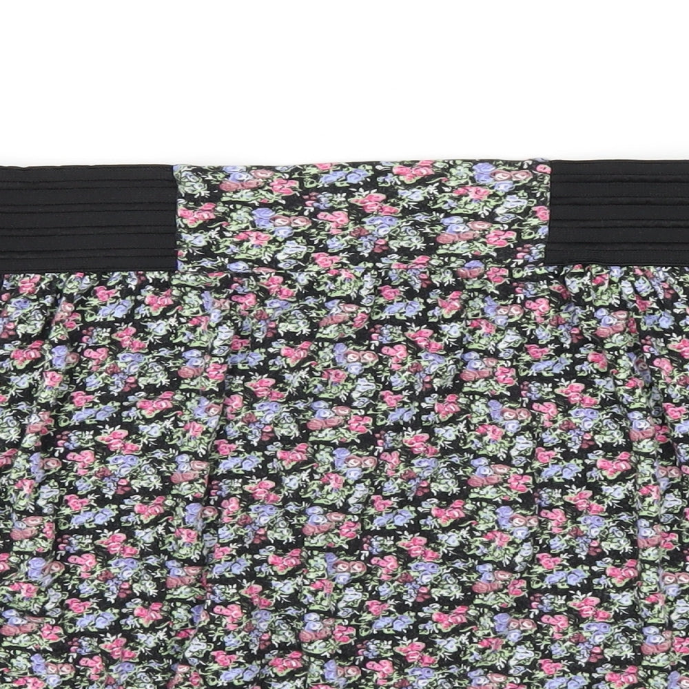 Jane Norman Womens Multicoloured Floral Viscose A-Line Skirt Size 12