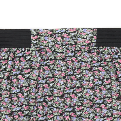 Jane Norman Womens Multicoloured Floral Viscose A-Line Skirt Size 12