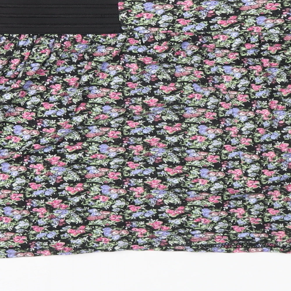 Jane Norman Womens Multicoloured Floral Viscose A-Line Skirt Size 12