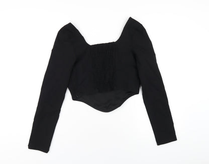 Womens UK Size 12 H&M Black Basic T-Shirt