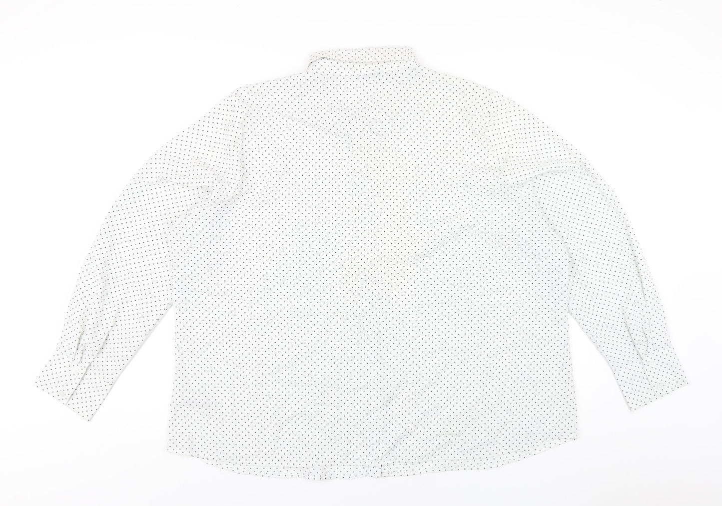 Womens UK Size 24 Classic White Basic Button-Up