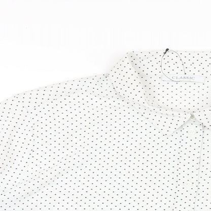Womens UK Size 24 Classic White Basic Button-Up