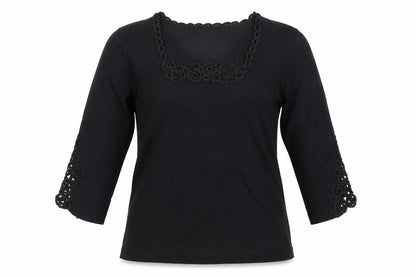Womens UK Size 10 Alex & Co Black Basic T-Shirt